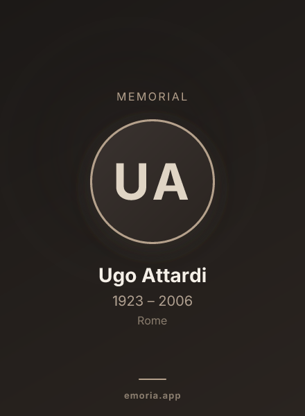 Memorial portrait of Ugo Attardi