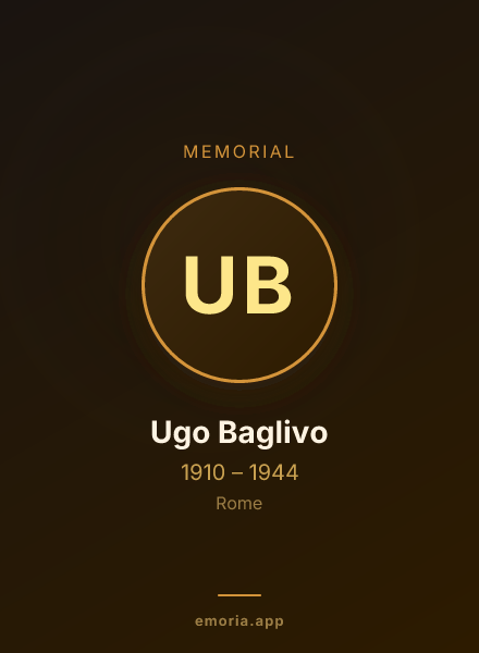 Memorial portrait of Ugo Baglivo