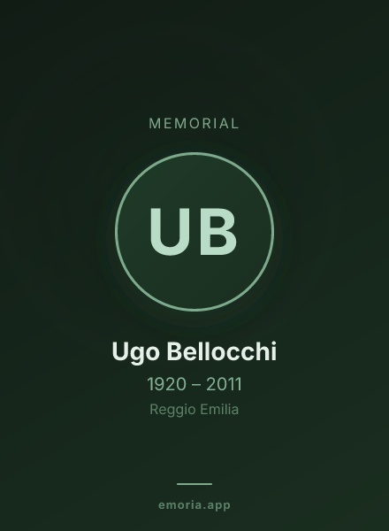 Memorial portrait of Ugo Bellocchi