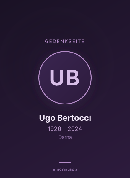 Gedenkportrait von Ugo Bertocci