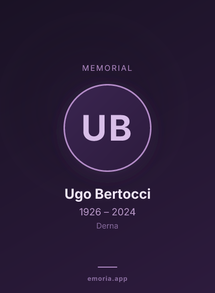 Memorial portrait of Ugo Bertocci