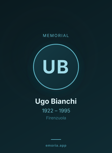 Memorial portrait of Ugo Bianchi