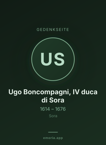 Gedenkportrait von Ugo Boncompagni, IV duca di Sora