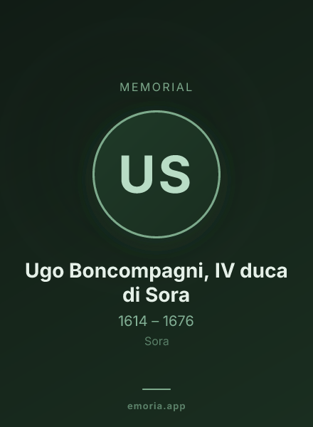 Memorial portrait of Ugo Boncompagni, IV duca di Sora