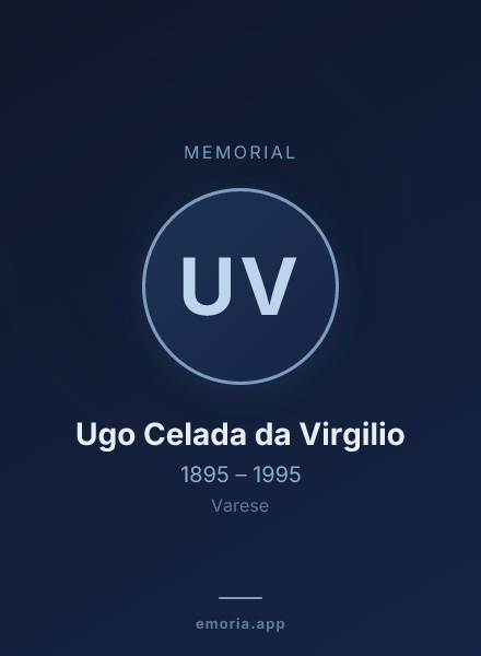 Memorial portrait of Ugo Celada da Virgilio