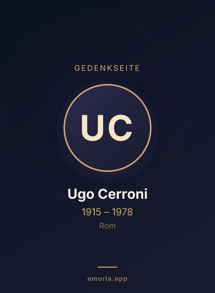 Gedenkportrait von Ugo Cerroni