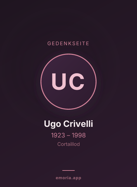 Gedenkportrait von Ugo Crivelli