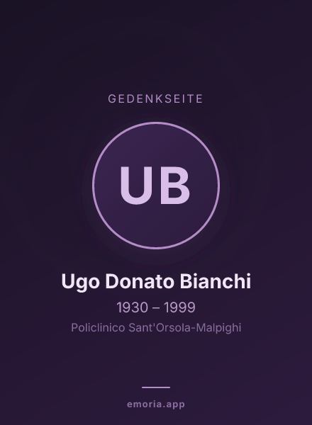 Gedenkportrait von Ugo Donato Bianchi