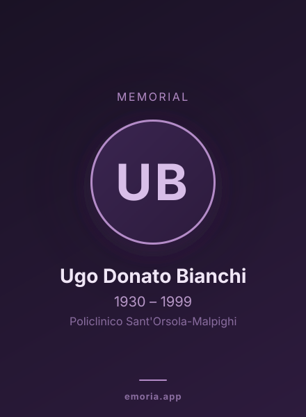 Memorial portrait of Ugo Donato Bianchi