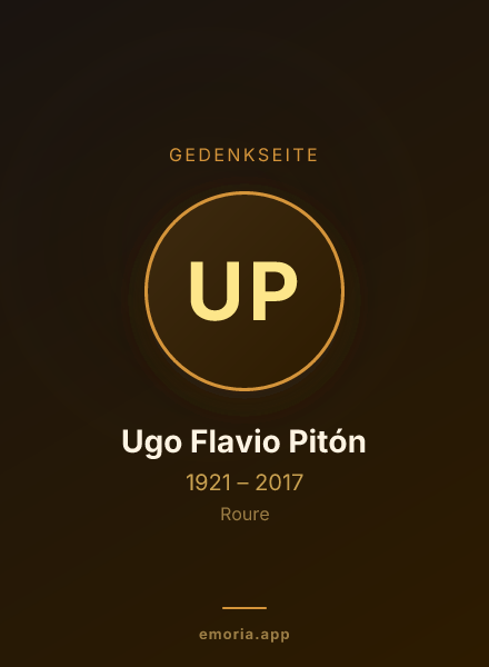 Gedenkportrait von Ugo Flavio Pitón