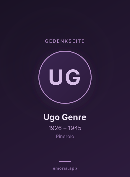Gedenkportrait von Ugo Genre