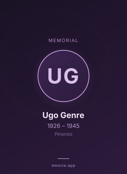 Memorial portrait of Ugo Genre