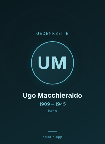 Gedenkportrait von Ugo Macchieraldo