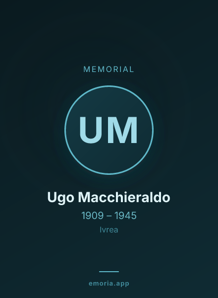Memorial portrait of Ugo Macchieraldo