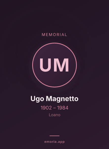 Memorial portrait of Ugo Magnetto