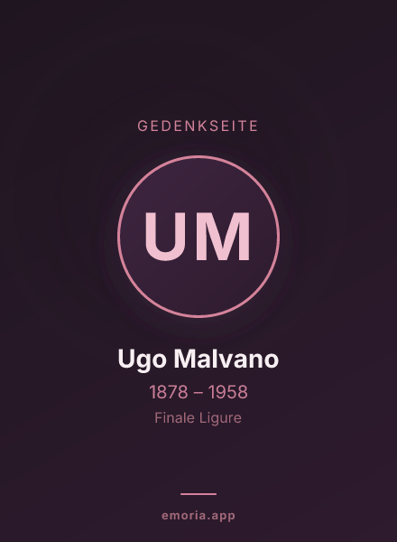 Gedenkportrait von Ugo Malvano