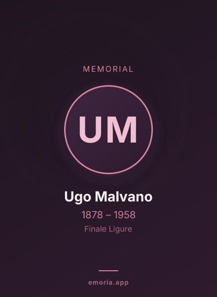 Memorial portrait of Ugo Malvano