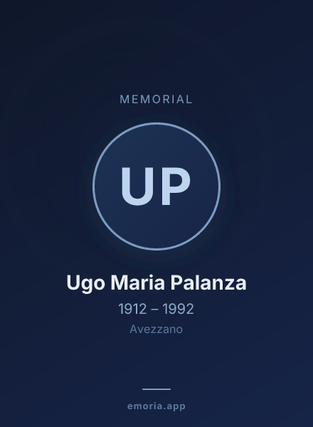 Memorial portrait of Ugo Maria Palanza