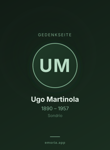 Gedenkportrait von Ugo Martinola