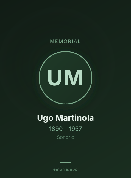 Memorial portrait of Ugo Martinola