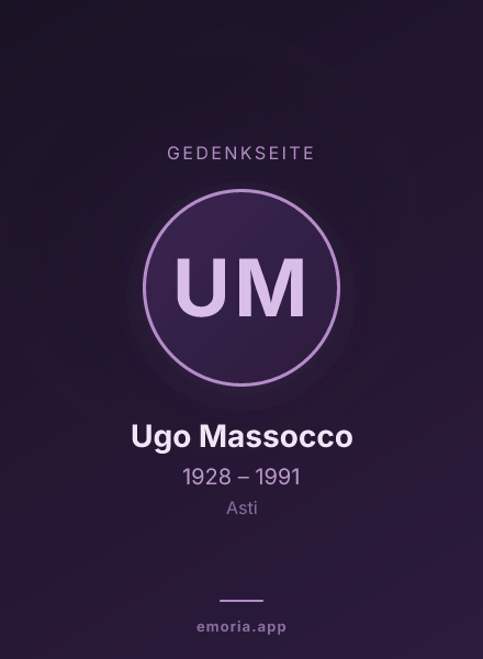 Gedenkportrait von Ugo Massocco