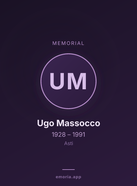Memorial portrait of Ugo Massocco