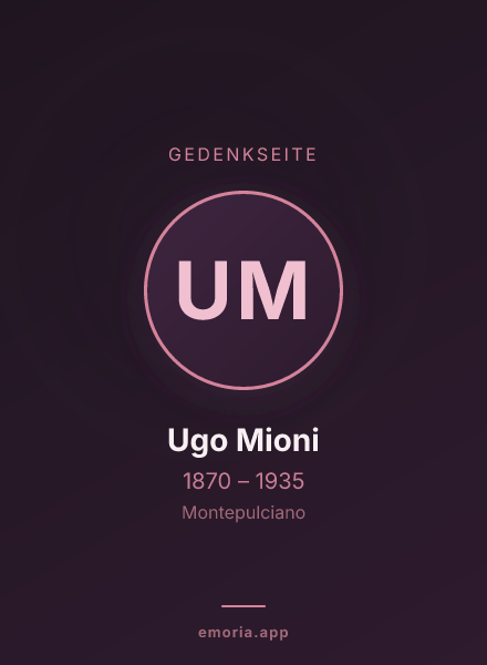 Gedenkportrait von Ugo Mioni