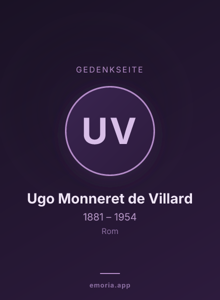 Gedenkportrait von Ugo Monneret de Villard