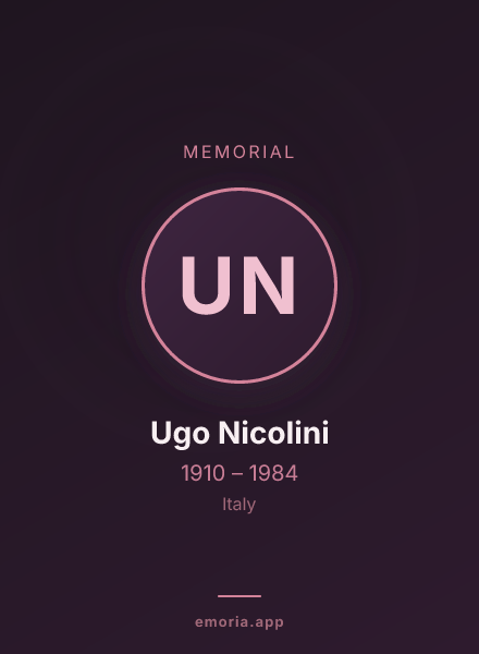 Memorial portrait of Ugo Nicolini