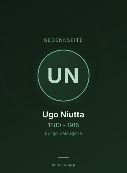 Gedenkportrait von Ugo Niutta