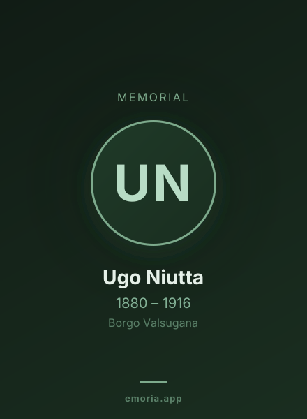 Memorial portrait of Ugo Niutta