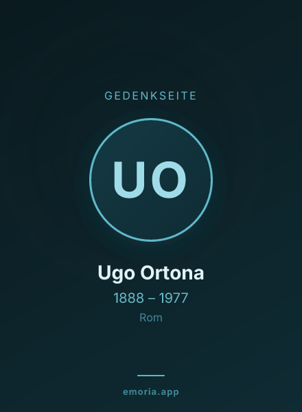 Gedenkportrait von Ugo Ortona