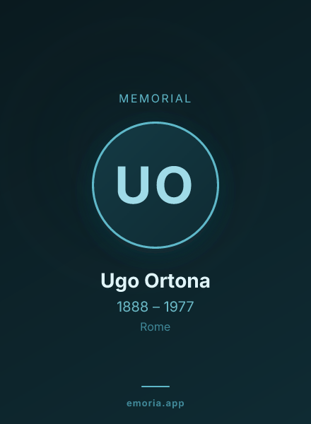 Memorial portrait of Ugo Ortona
