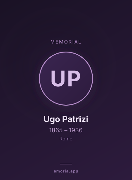 Memorial portrait of Ugo Patrizi