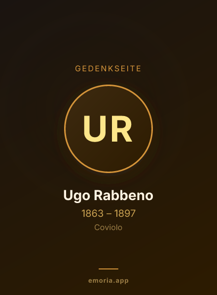 Gedenkportrait von Ugo Rabbeno