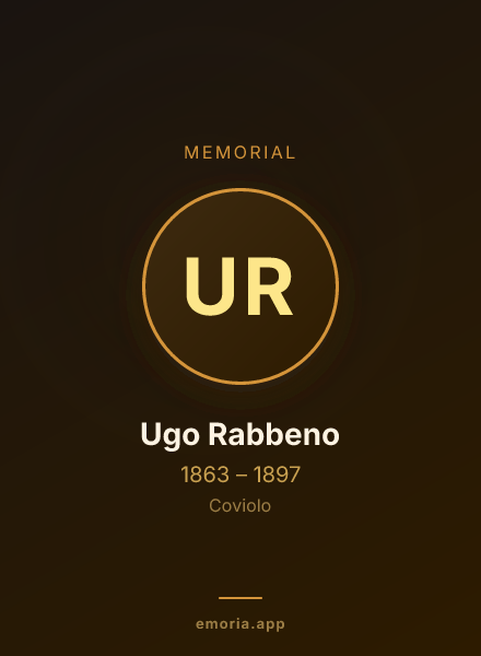 Memorial portrait of Ugo Rabbeno