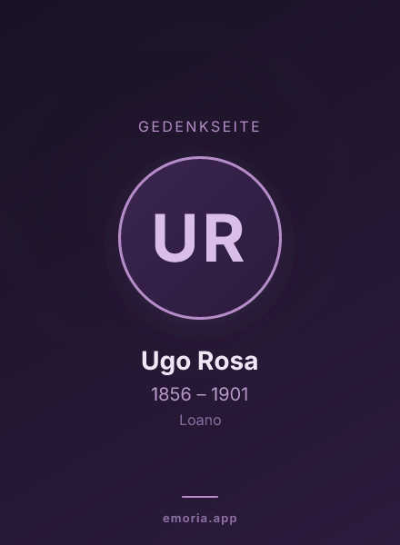 Gedenkportrait von Ugo Rosa