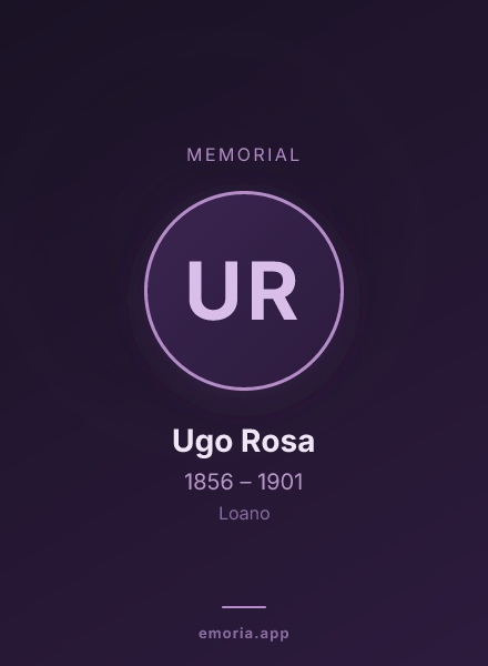 Memorial portrait of Ugo Rosa