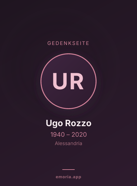 Gedenkportrait von Ugo Rozzo