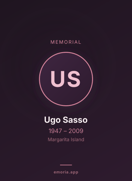 Memorial portrait of Ugo Sasso