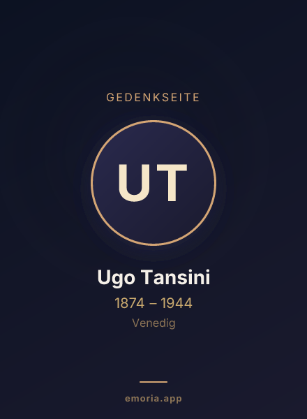 Gedenkportrait von Ugo Tansini