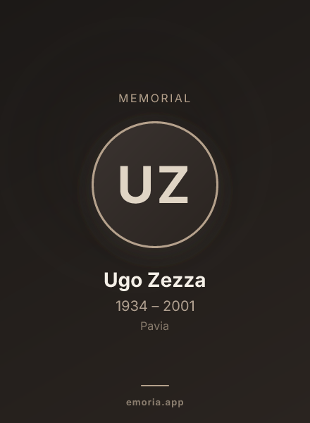 Memorial portrait of Ugo Zezza