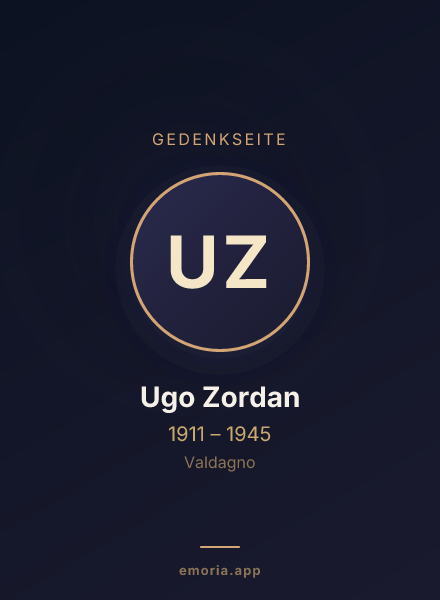 Gedenkportrait von Ugo Zordan