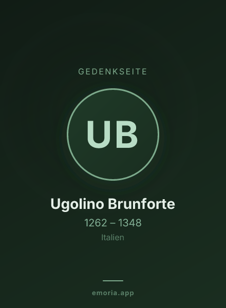 Gedenkportrait von Ugolino Brunforte
