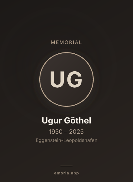 Memorial portrait of Ugur Göthel