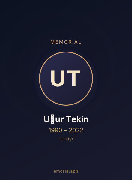 Memorial portrait of Uğur Tekin