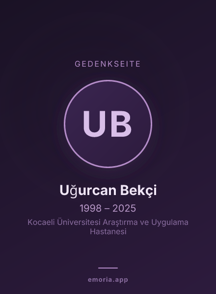 Gedenkportrait von Uğurcan Bekçi