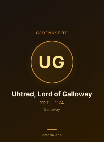 Gedenkportrait von Uhtred, Lord of Galloway