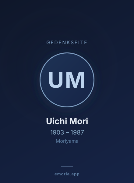Gedenkportrait von Uichi Mori