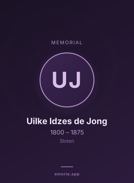 Memorial portrait of Uilke Idzes de Jong